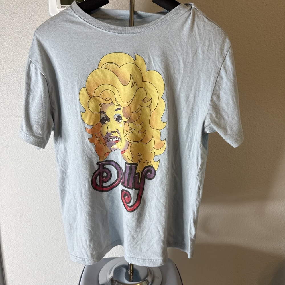 Dolly‎ Parton Baby Blue Shirt Womens Size Large